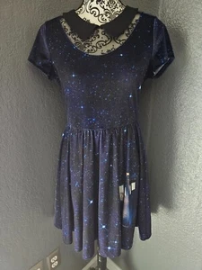 Vestito donna BBC Dr Who tema caldo Police Box Galaxy velluto medio maniche corte - Foto 1 di 13