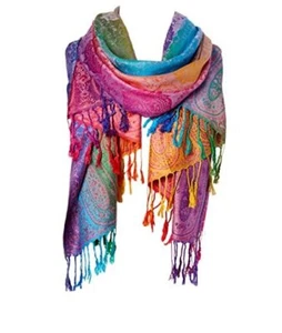Fashion Women's Silk Scarf Luxury Satin Shawl Wraps Purple - Picture 1 of 7