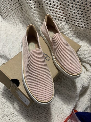 Mocassini slip on nuovi con scatola ? UGG Sammy metallizzati donna rosa marrone bianco taglia 5 5 $110