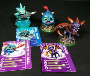 Skylanders 3 figuras hexagonales 4 cartas Spyros Adventure Pack Gill Grunt paquete 6+ - Imagen 1 de 12