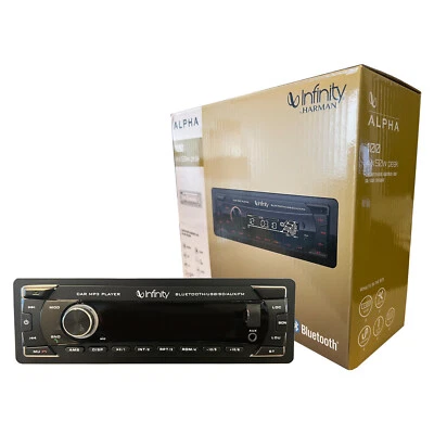 INFINITY Alpha 100 Media Radio/USB/Bluetooth/Aux/SD/EQ MP3 1-Din Car Stereo 50x4 - Image 1 of 4