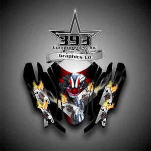 Arctic Cat Firecat Sabercat F5 F6 F7 03 - 06 Graphics Wrap Evil Joker Hood Red - Picture 1 of 1