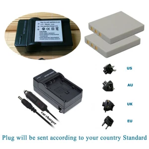 2xBattery +Charger for Fuji NP-40 FinePix F810 610 650 700 F460 V10 Z1 Z3 Z5 - Picture 1 of 11
