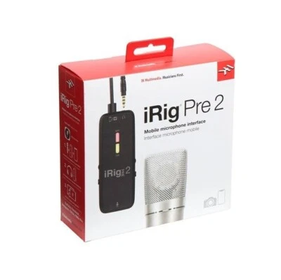 New iRig Pre 2 Microphone Interface, Connect XLR Mic to Smartphone & Videocamera - Image 1 of 2