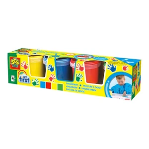 SES CREATIVE Children's My First Washable Fingerpaint Set, 4 Paint Pots (145ml) - Picture 1 of 8