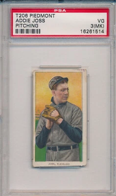 1910 T206 PIEDMONT 350 - ADDIE JOSS PITCHING - PSA 3(MK) VG (SVSC) - Image 1 of 2