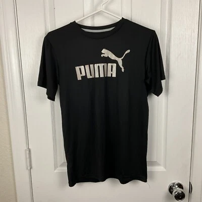 PUMA Mujer Negro Dry Cell Athleisure Pullover Deportivo Grande Logo Camiseta Talla L Foto 1 de 4