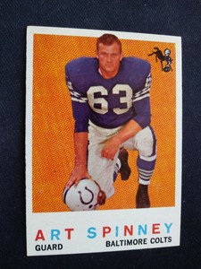 1959 Topps Football Card # 171 Art Spinney - Baltimore Colts (EX)