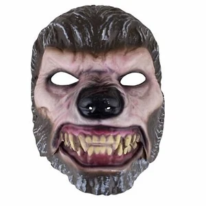Tier Maske Werwolf Erwachsene beweglicher Mund Tiermaske Raubtier Halloween - Bild 1 von 3
