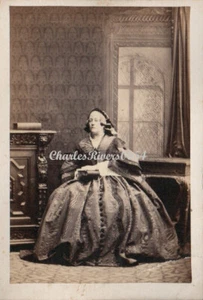 RARE CAMILLE SILVY CDV LADY "MISS BALDOCK" see desc VICTORIAN FASHION #B9068 - Picture 1 of 2