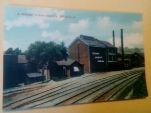 Early Ruffsdale Pa. Dillinger & Sons Whiskey Distillery & Eisenbahn NEU POSTKARTE - Bild 1 von 1