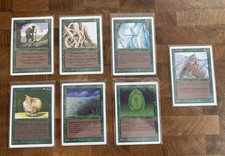 7 Card Lot- Unlimited Green Lot - Ice Storm - NM /Near Mint - Vintage Magic MTG