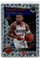 DAMIAN LILLARD 2019-20 NBA Hoops Premium Stock Tribute #291 Silver LASER Prizm