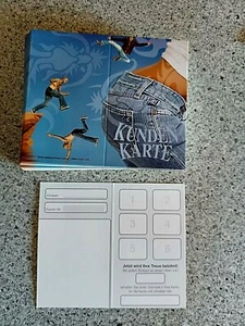 59 Kundenkarten Bonuskarten Stempelkarten Treue Karte Neu jung und frech Jeans - Bild 1 von 3