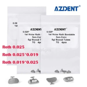 Tubos bucales de ortodoncia dental adhesivos primer molar tubo único Roth 0,025*0,019 - Imagen 1 de 37