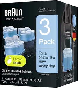 Braun Clean and Renew Refill, 3 Count (Transparent)  - Picture 1 of 5