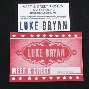 COUNTRY MUSIC ARTIST LUKE BRYAN MEET & GREET SOUVENIRS FROM CONCERT - Picture 1 of 4