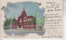 FARGO N.DAKOTA NOV.13 1906 POST CARD OF CASS COUNTY COURT HOUSE POST CO. CARD 