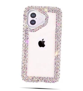Compatible with Case for Women Girls 3D Glitter Sparkle Bling iPhone 16 Clear - Picture 1 of 6
