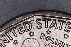 1979 P Susan B Anthony Dollar Coin Die Crack Reverse Error United States - Picture 1 of 12