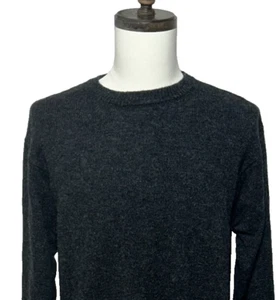 Pendleton Sweater Mens Medium Dark Gray Shetland Wool Pullover Washable Crewneck - Picture 1 of 10