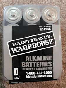 Maintenance Warehouse D Alkaline 12 Batteries  #294349 - Picture 1 of 1