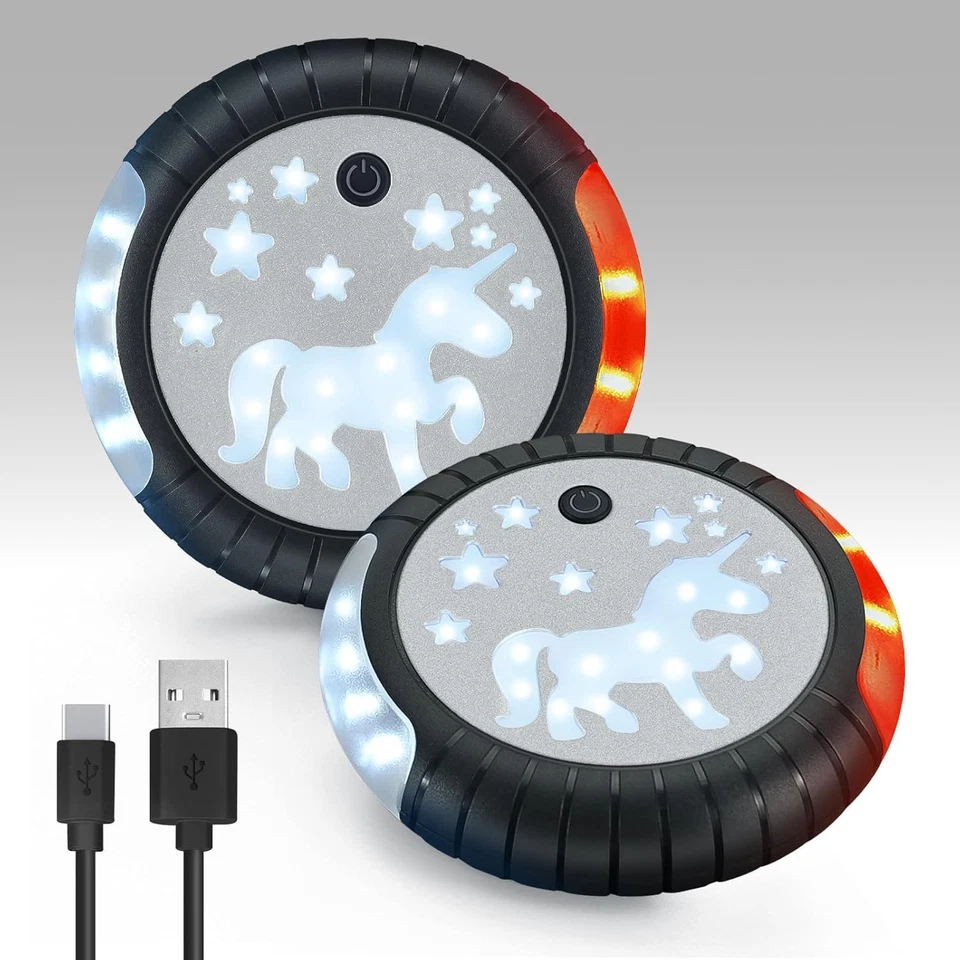 Kinderwagen-Licht: USB aufladbar, 27 LED, 2 Effekte, IPX6 wasserdicht (2 Stück) - Bild 1 von 4