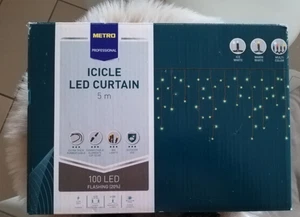 Metro Professional Lichterkette ~  Eiszapfen - 100 LED - warmweiß ~ in schwarz - Bild 1 von 3