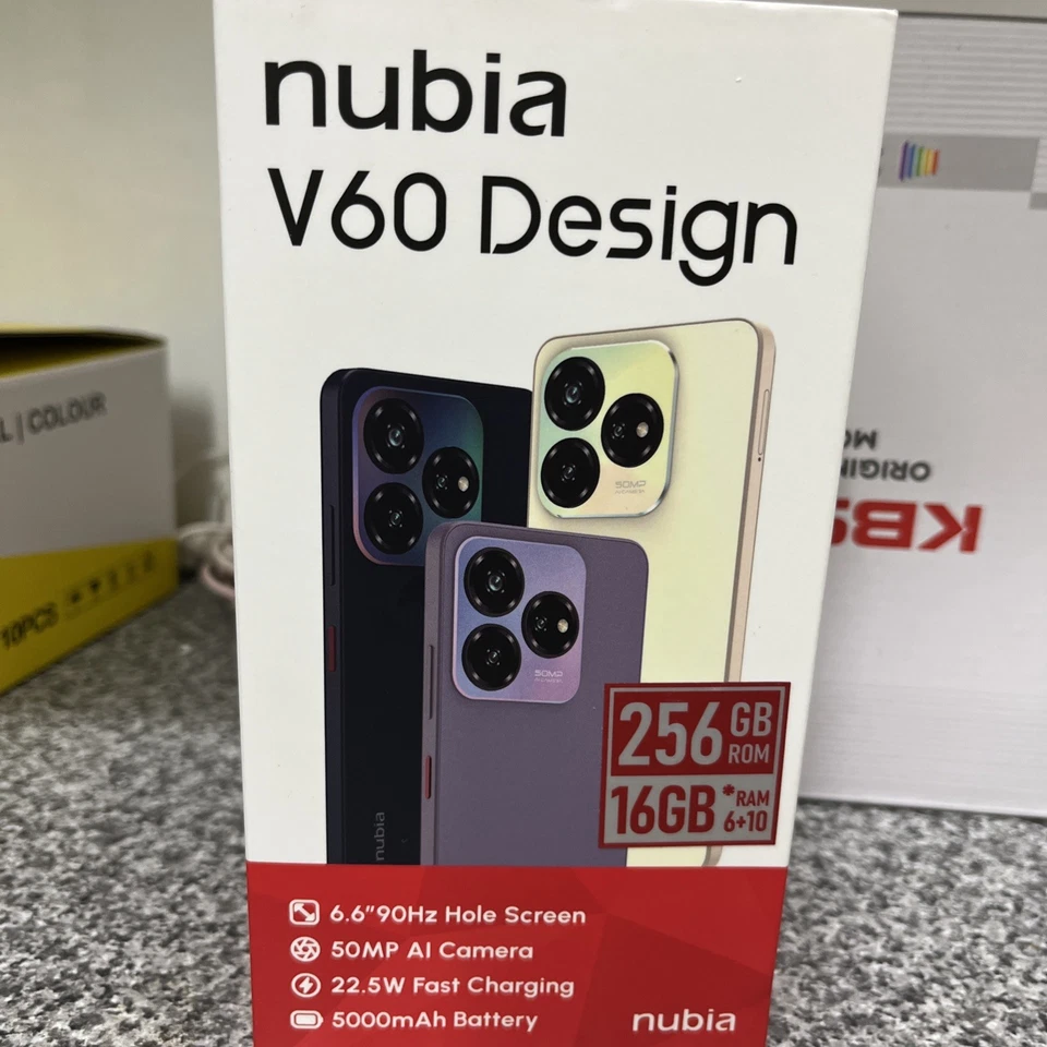 Brand New Zte  nubia V60 Design Mobile Phone 6GB+256GB/Dual SIMUnlocked) - Image 1 of 1