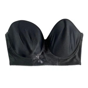 Freya Bra Womens 32E (32DD) Black Strapless Underwire Padded Bandeau - Picture 1 of 5