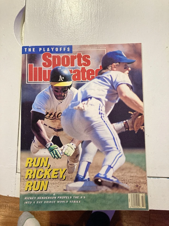 Rickey Henderson October 16 1989 Sports Illustrated Label Removed - Image 1 of 1