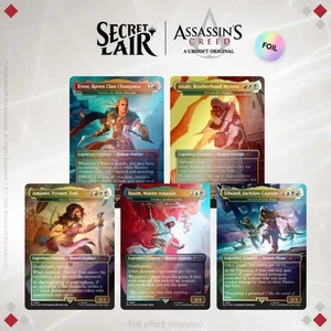 SECRET LAIR x ASSASSIN'S CREED: LETHAL LEGENDS - MTG - RAINBOW FOIL - Picture 1 of 3