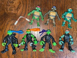 2002 TMNT Mini 2” Inch Figures Set Teenage Mutant Ninja Turtles Playmates Toys - Picture 1 of 5