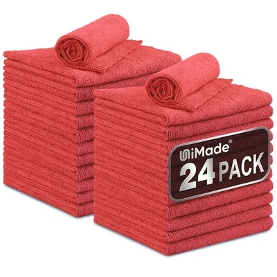 Магазинные полотенца UNIMADE, упаковка 24 шт. тряпки из микрофибры для магазинов коммерческого класса - Изображение 1 из 4
