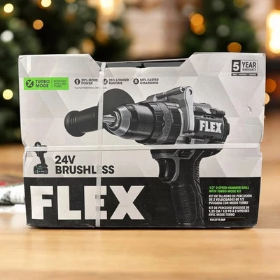 FLEX 24V 1/2-In. 2-Speed Hammer Drill With Turbo Mode Kit + 2 Batteries Gift Set - Image 1 of 4