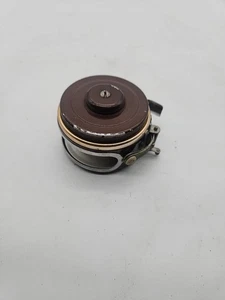 Vintage Unbranded Balanced Auto Automatic Fly Fishing Reel Brown Made in Japan - Picture 1 of 10