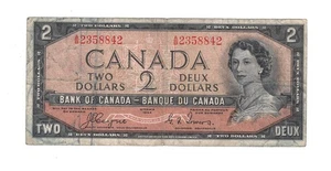 1954 Canada $2 Devil's Face BC-30 P#67a VF - Picture 1 of 2