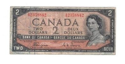 1954 Canada $2 Devil's Face BC-30 P#67a VF - Image 1 of 2