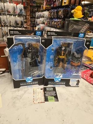 DC Multiverse Death Metal Batman Robin King Firmado por David Baron Certificado de Autenticidad Foto 1 de 4