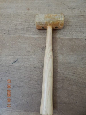 Vintg Garland Jewlers Rawhide Mallet No.2 1 1/2" face 3" Head 9.5" Handle - Image 1 of 3