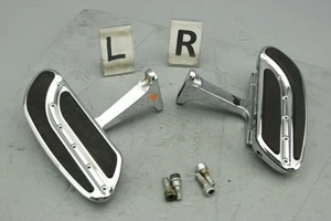 2011 Harley Electra Glide Back Rear Foot Board + Mount Brackets GROOVED IRONSIDE - Picture 1 of 8