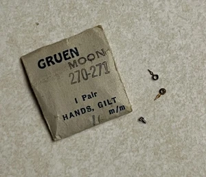Gruen 270 271 Watch Hands Blue Steel Moon Breguet watch parts New Old Stock - Picture 1 of 2