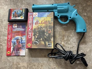 Lethal Enforcers Bundle: I & II with Justifier gun for Sega Genesis Gun Fighters - Picture 1 of 7