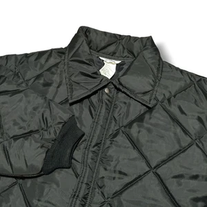 Vintage Big Smith Puffer Jacket Size 2XL Made In U.S.A. Full Zip Black Quilted - Picture 1 of 11