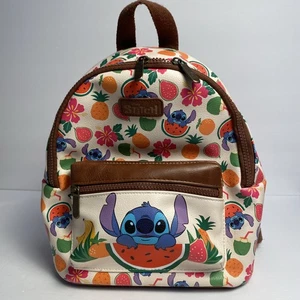 Stitch Disney Small Backpack Purse Tropical Print  - Picture 1 of 18