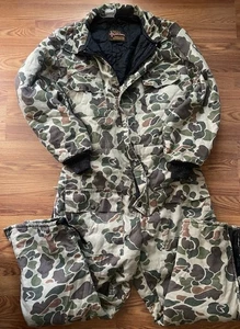 Walls Vtg Outdoor Blizzard Pruf Realtree Camo Insulated Coveralls Read Descriptn - Picture 1 of 9