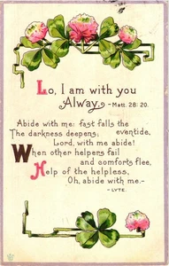 Postal poema religioso vintage de 1916 calidad Stegher Rochester - Imagen 1 de 2