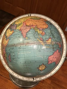 Vintage 1955 Cram’s 12” Universal Terrestrial Globe – UdSSR Era – Mid-Century Map - Bild 1 von 24