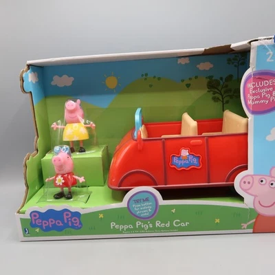 Peppa Pig Family Talking Red Car with Peppa & Mummy Figures Toy New 3+ - Image 1 of 4