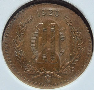 1920 Mexiko 10 Centavos AU KM 430 (A036) - Bild 1 von 4